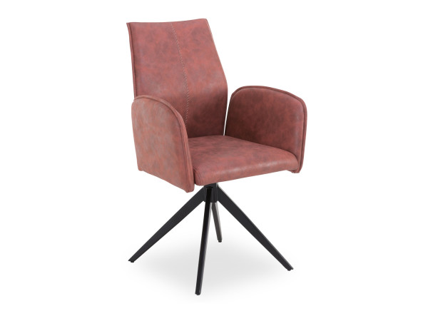 Armlehnstuhl SEAT in pink aus Stoff