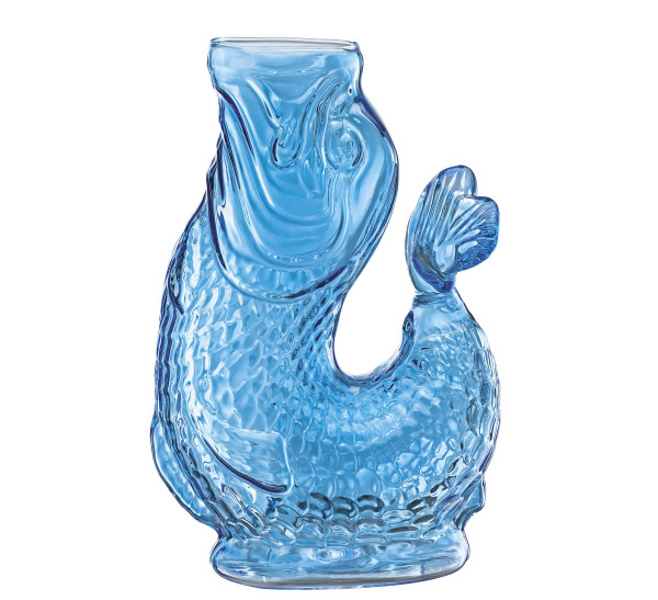 Wasserkaraffe cilio NEMO in blau aus Glas