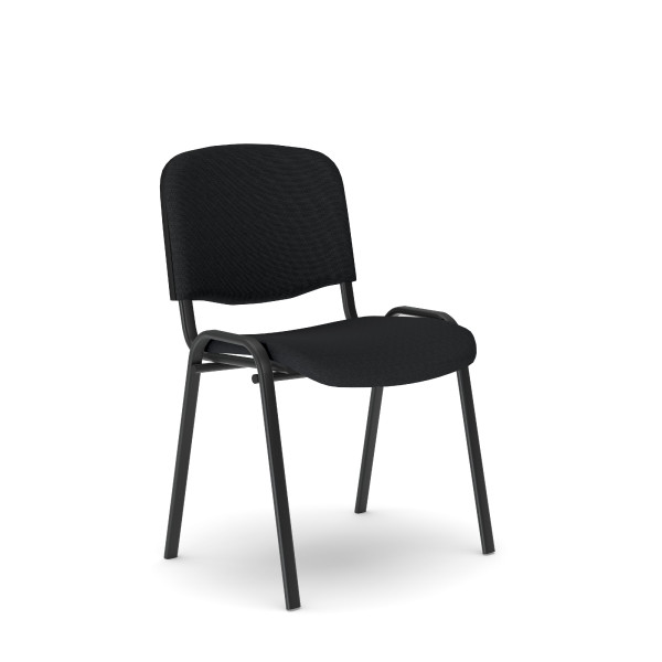 Besucherstuhl Iso in grau aus Stoff