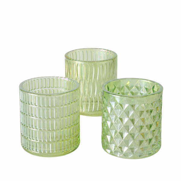 Windlicht SIARA grün in grün aus Glas