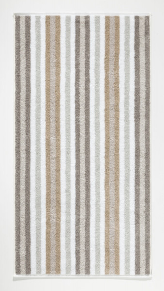 Handtuch BE Streifen in beige aus Baumwolle