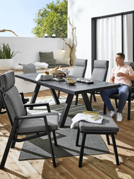Ausziehtisch outdoor KERAMO in anthrazit