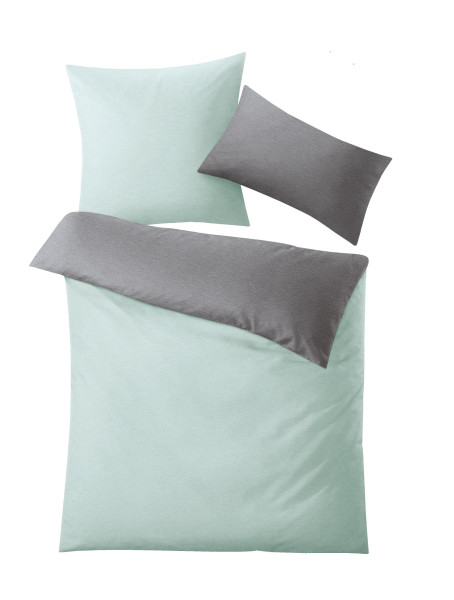 Bettwäsche GRACIA Mako-Satin in mint aus Baumwolle