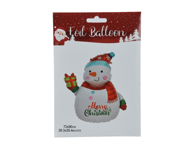 Folienballon SCHNEEMANN in mehrfarbig aus Folie