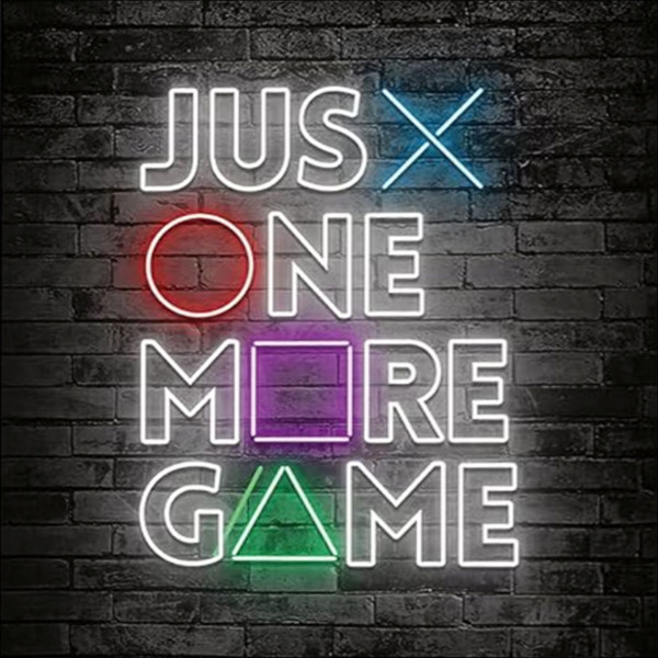 Glasbild ONE MORE GAME in mehrfarbig aus Glas