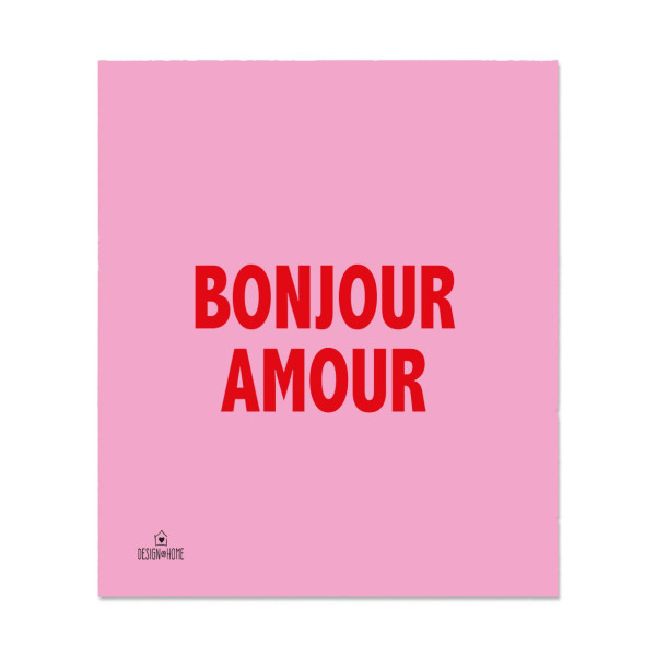 Schwammtuch DESIGN@HOME BONJOUR AMOUR in rose aus Mischgewebe