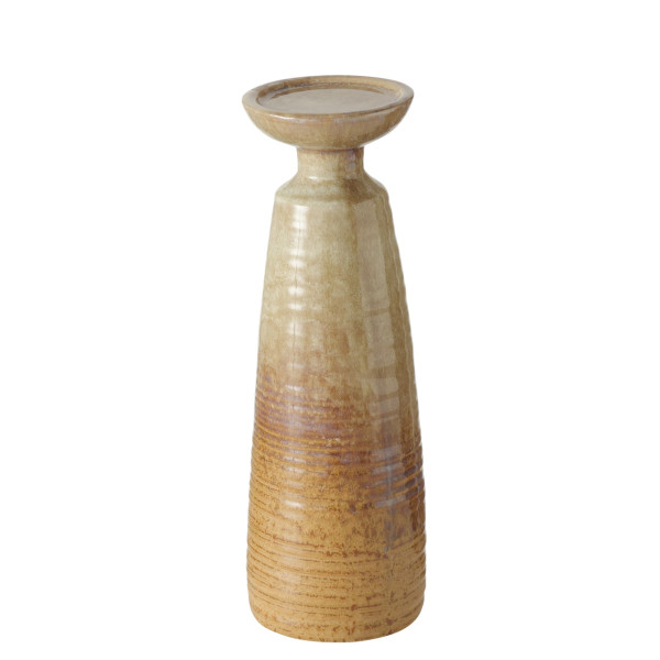 Kerzenleuchter ELIKIA in beige aus Porzellan