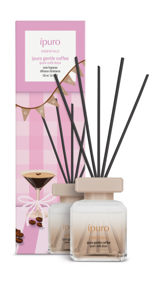 Raumduft ipuro GENTLE COFFEE in rosa aus Glas