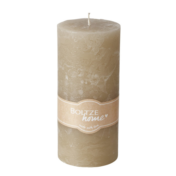 Kerze CASUAL taupe in taupe aus Wachs
