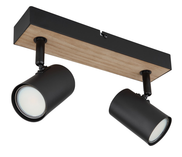 Wand-/Deckenspot ROBBY in schwarz aus Metall