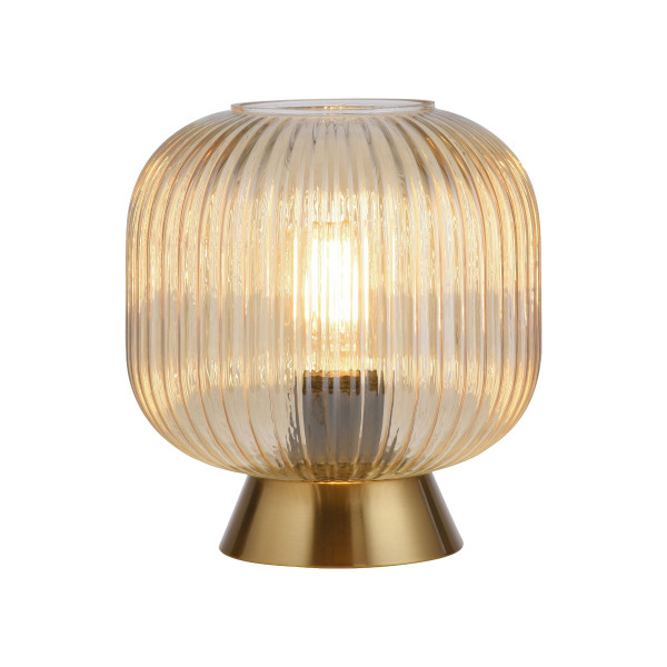 Tischleuchte SCHÖNER WOHNEN NAMI in bernstein aus Glas