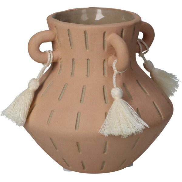 Vase FINE beige in beige aus Steingut
