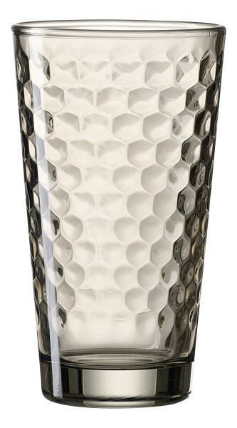 Longdrinkglas FAVO in grau aus Glas