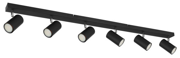 Wand-/Deckenspot ROBBY in schwarz aus Metall