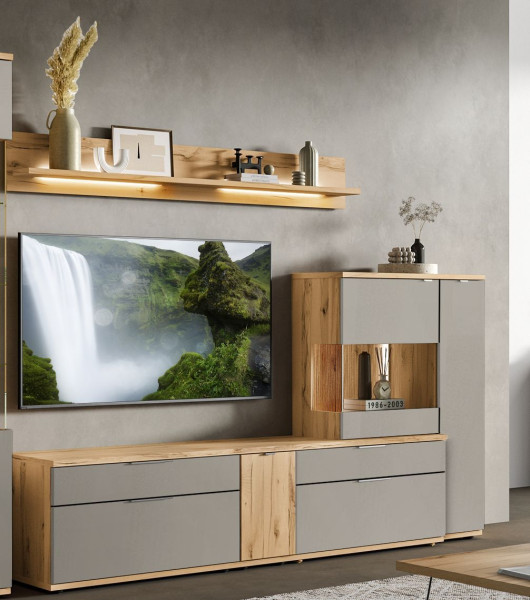 Wohnwand vito BERGHE in grau aus Dekor