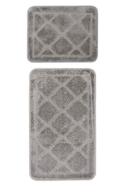 Badematte BARI silber in silberfarben aus Polypropylen