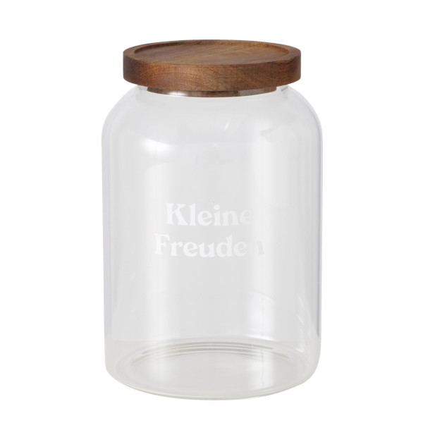 Vorratsglas KLEINE FREUDEN in mehrfarbig aus Materialmix