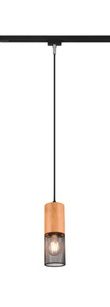 Pendelleuchte DUOLINE in schwarz aus Holz