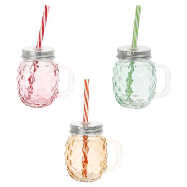 Trinkglas PINEAPPLE in mehrfarbig aus Glas