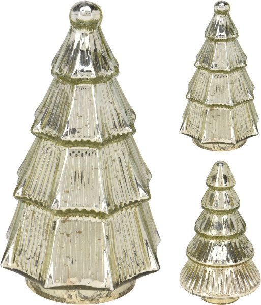 Weihnachtsbaum in goldfarben aus Glas