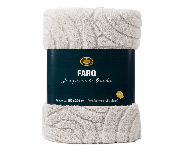 Decke FARO silber in silberfarben aus Polyester