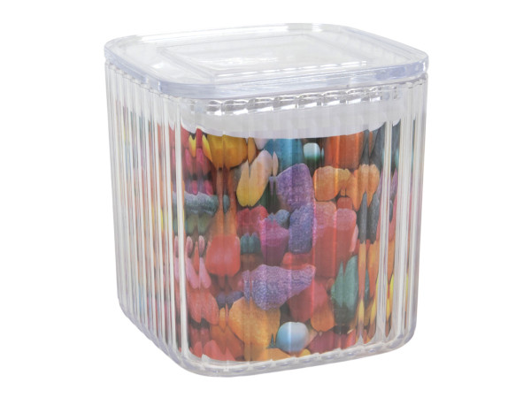 Vorratsdose LINIEN eckig in transparent aus Kunststoff