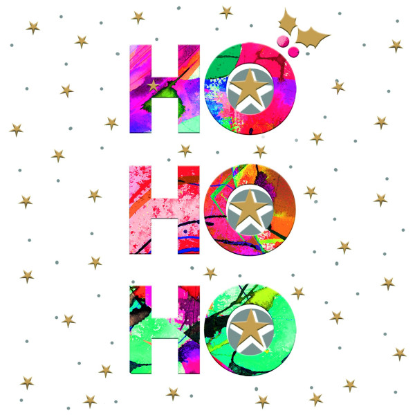 Servietten Ho, Ho in bunt aus Papier