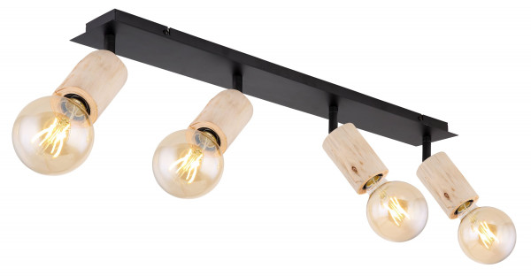 Wand-/Deckenspot JOSEBA in beige aus Metall
