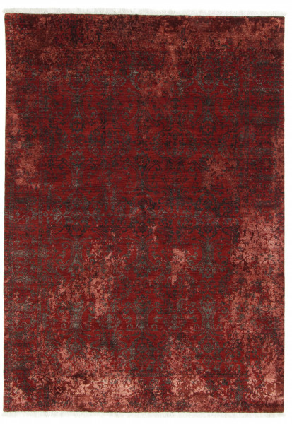 Teppich BROKEN Designe in rot aus Wolle