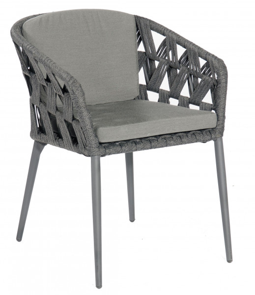 Gartenstuhl FAIRMONT in grau aus Aluminium