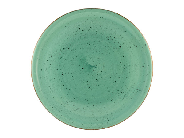 Pizzateller VINTAGE in grün aus Porzellan