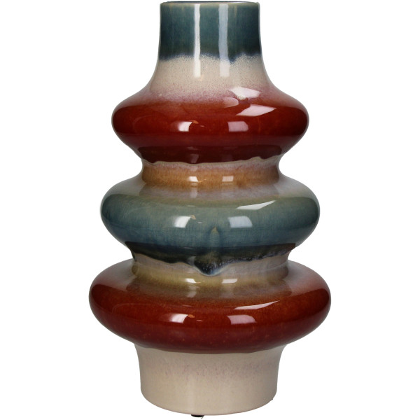 Vase RED in rot aus Steingut
