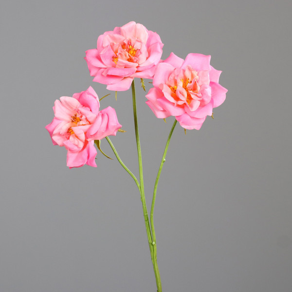 Kunstblume Rosenzweig in pink aus Kunststoff