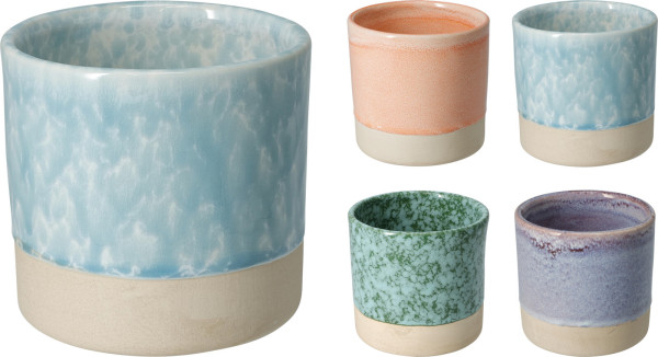 Übertopf in bunt aus Porzellan