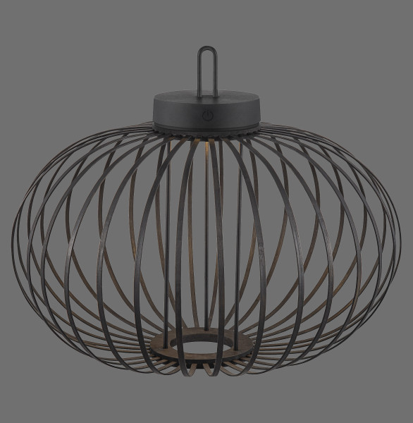 Pendelleuchte AKUBA LED in schwarz aus Bambus