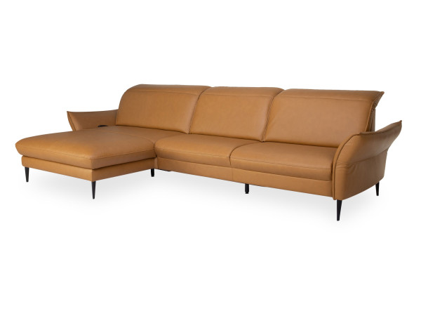 Polsterecke MONDO MIRUM in Kurkuma aus Leder