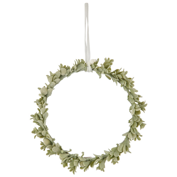 Dekoring Mistelblatt in hellgrün aus Kunststoff