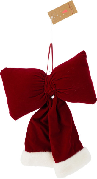 Baumschleife in weiß/rot aus Polyester