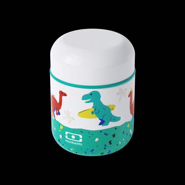 Isolierlunchbox DINO in türkis aus Kunststoff