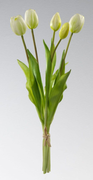 Kunstblume TULPENBUND in weiß aus Kunststoff