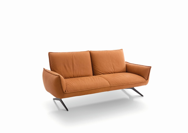 Sofa 2 Sitzer KOINOR BUDDY in goldfarben aus Leder