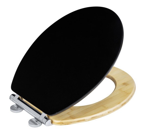 WC-Sitz BAMBUSA BLACK in mehrfarbig aus Materialmix