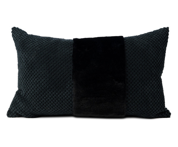 Kissen SVELA schwarz in schwarz aus Polyester