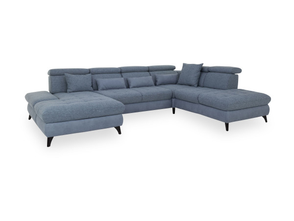 Polsterecke Salvi in blau aus Stoff