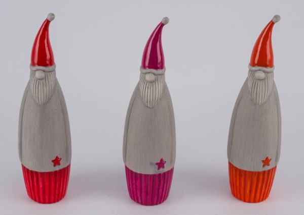 Nikolaus in grau aus Keramik