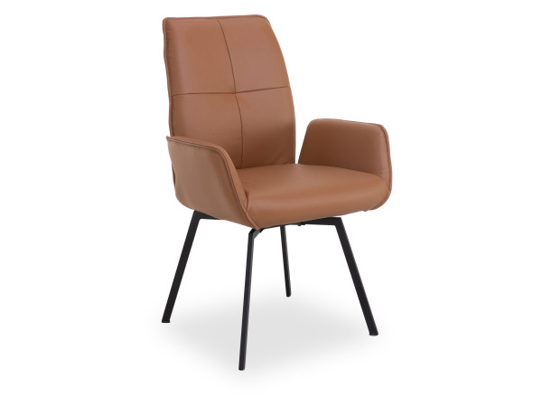Polsterstuhl vito BELLSIZE in cognac 455