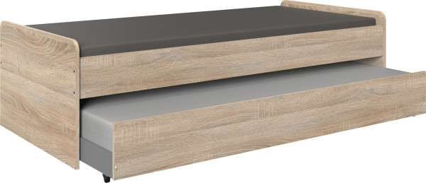 Holzbett MULTIRAUMKONZEPT in braun aus Dekor