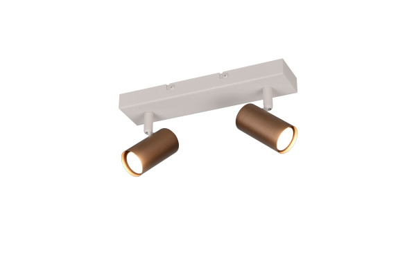 Deckenspot TARYN 2-flammig in coffee aus Metall