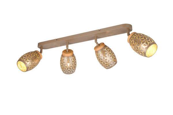 Deckenspot BIDAR 4-flammig in coffee aus Metall