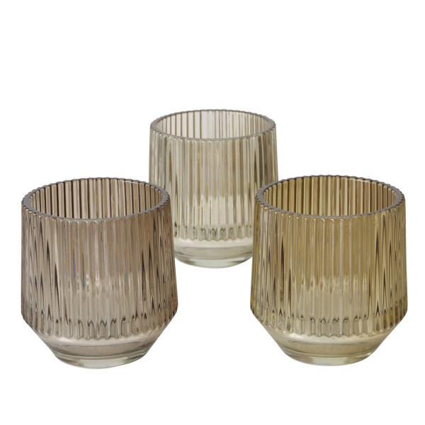 Windlicht TIAGO in mehrfarbig aus Glas